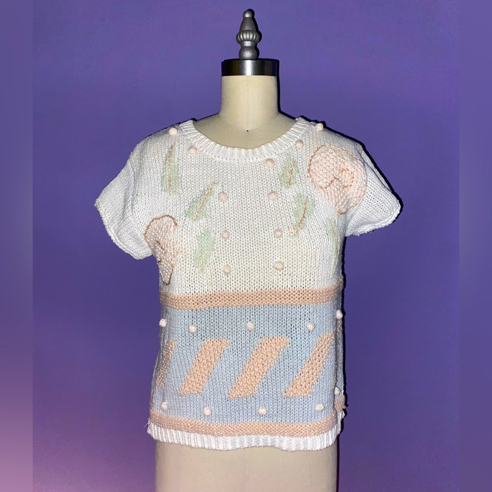 Vintage Handmade Knitted Top-petite